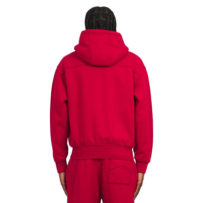 Classique 2 Zip Up Hoodie | Riviera Red/Sky Blue