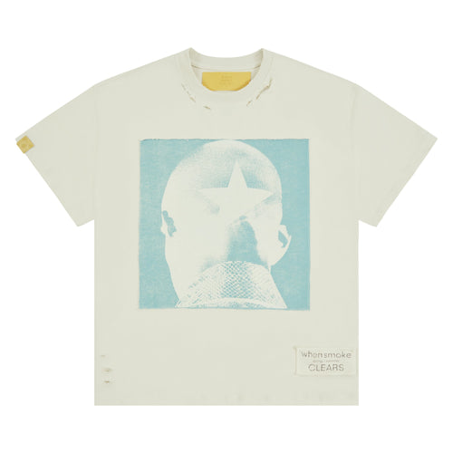 Patch Star Head Tee | Ivory/Blue