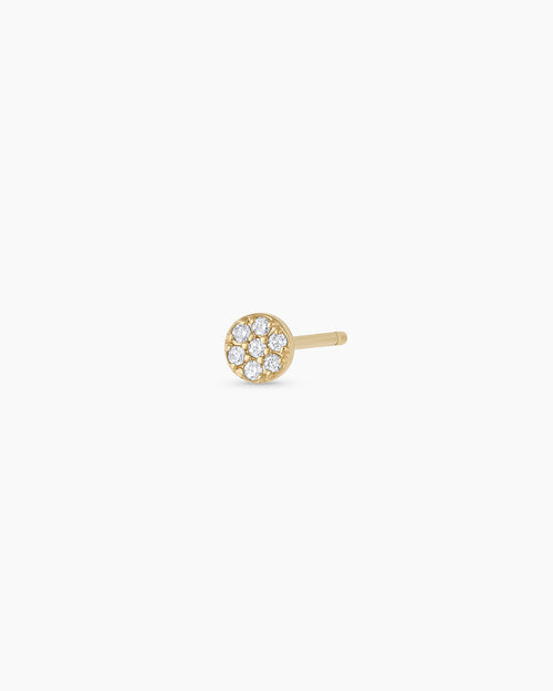 14K Diamond Pavé Single Stud