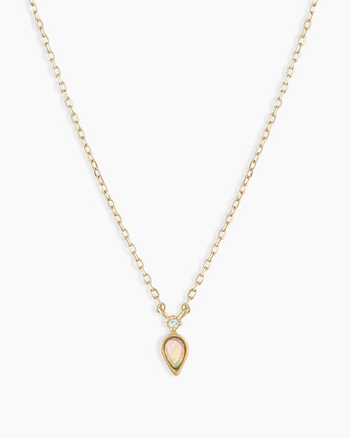 14K Diamond and Opal Necklace
