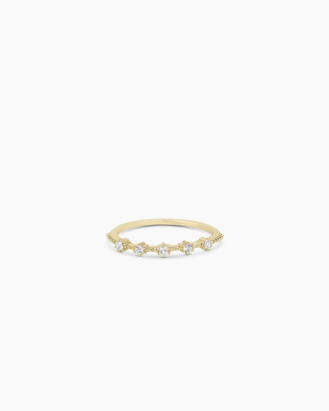 14K Gold Cluster White Topaz Ring