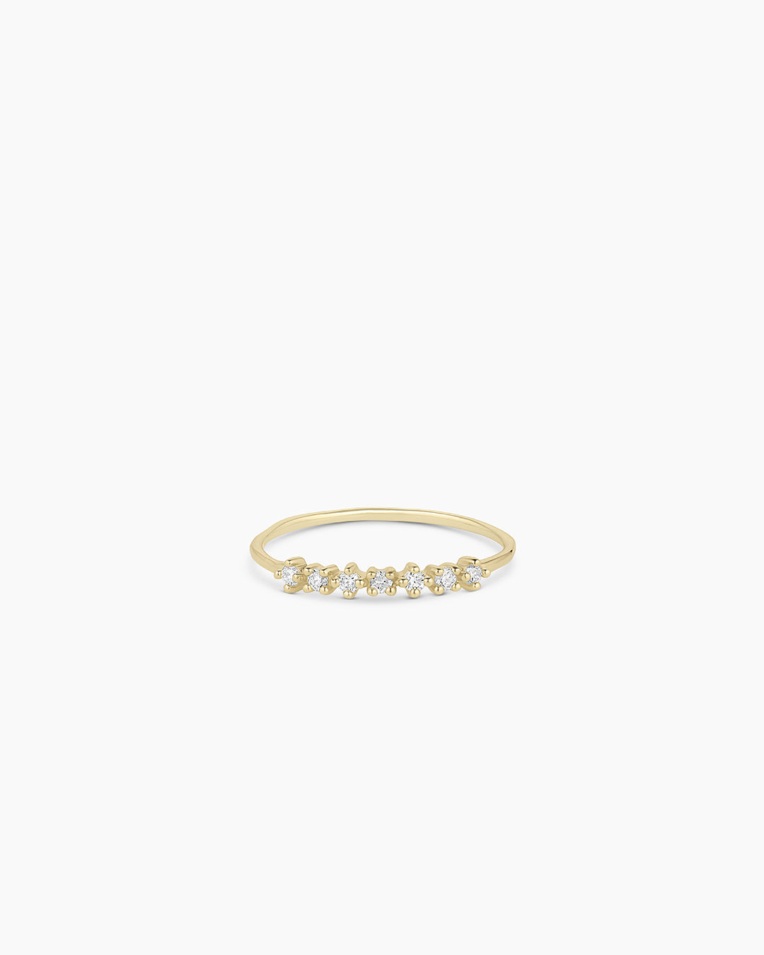 14K Diamond Row Ring