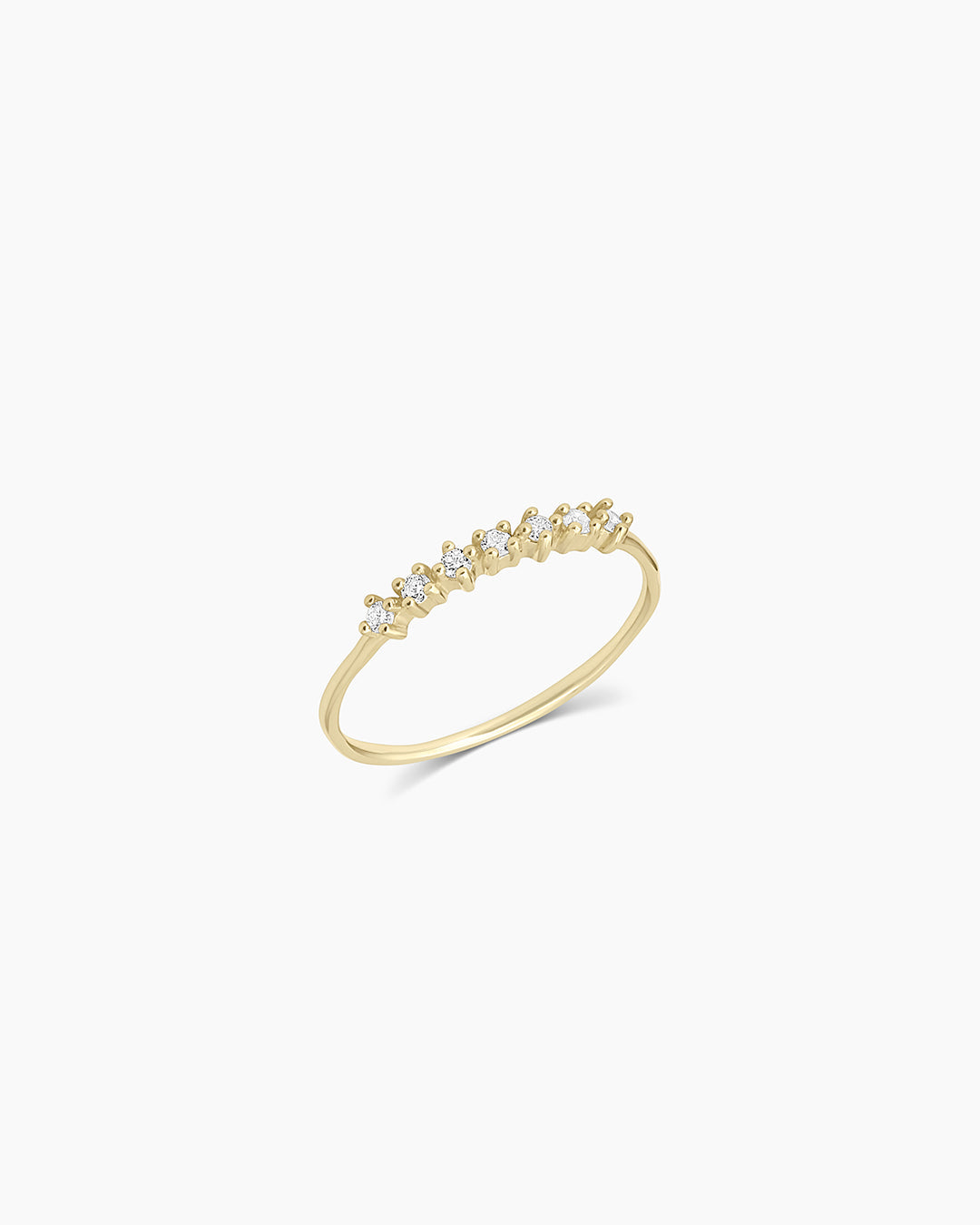 14K Diamond Row Ring