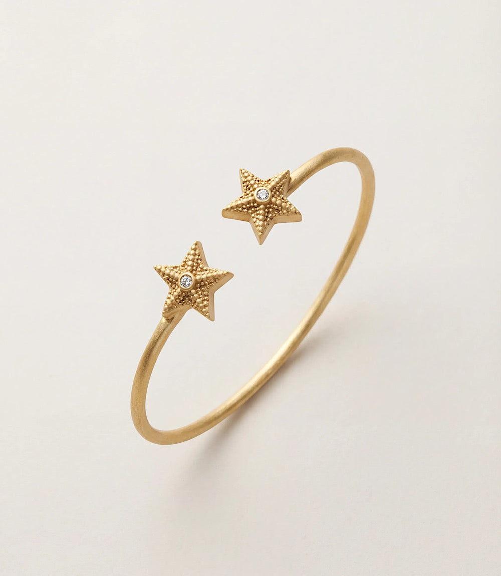 Starfish Crystal Cuff Bracelet