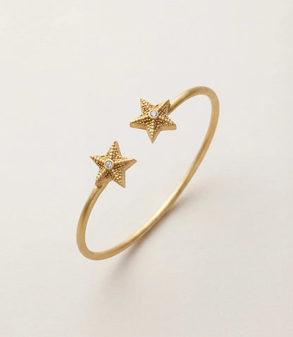 Starfish Crystal Cuff Bracelet