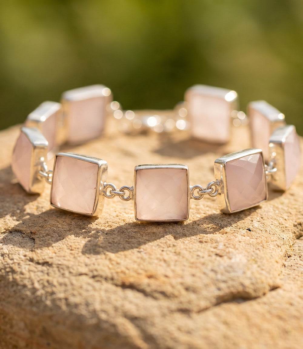 Pink Opal Link Bracelet