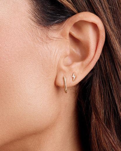 14K Diamond Lightning Studs