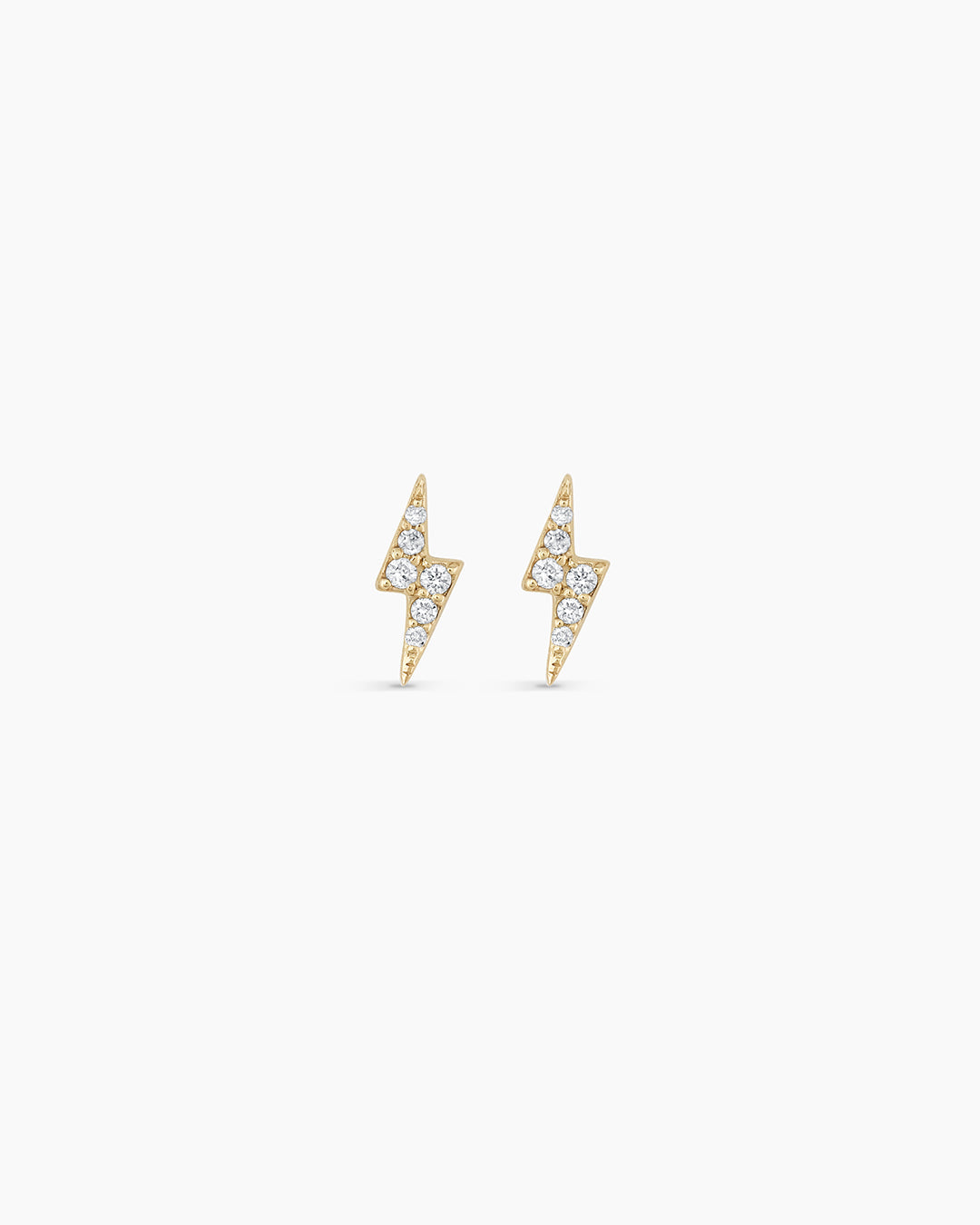 14K Diamond Lightning Studs
