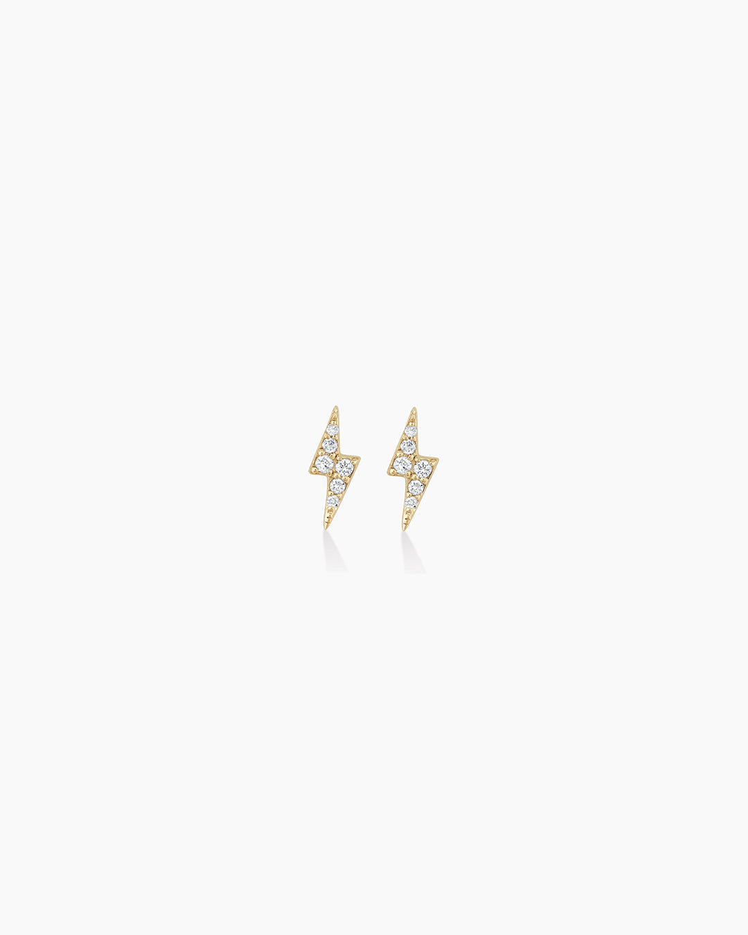 14K Diamond Lightning Studs