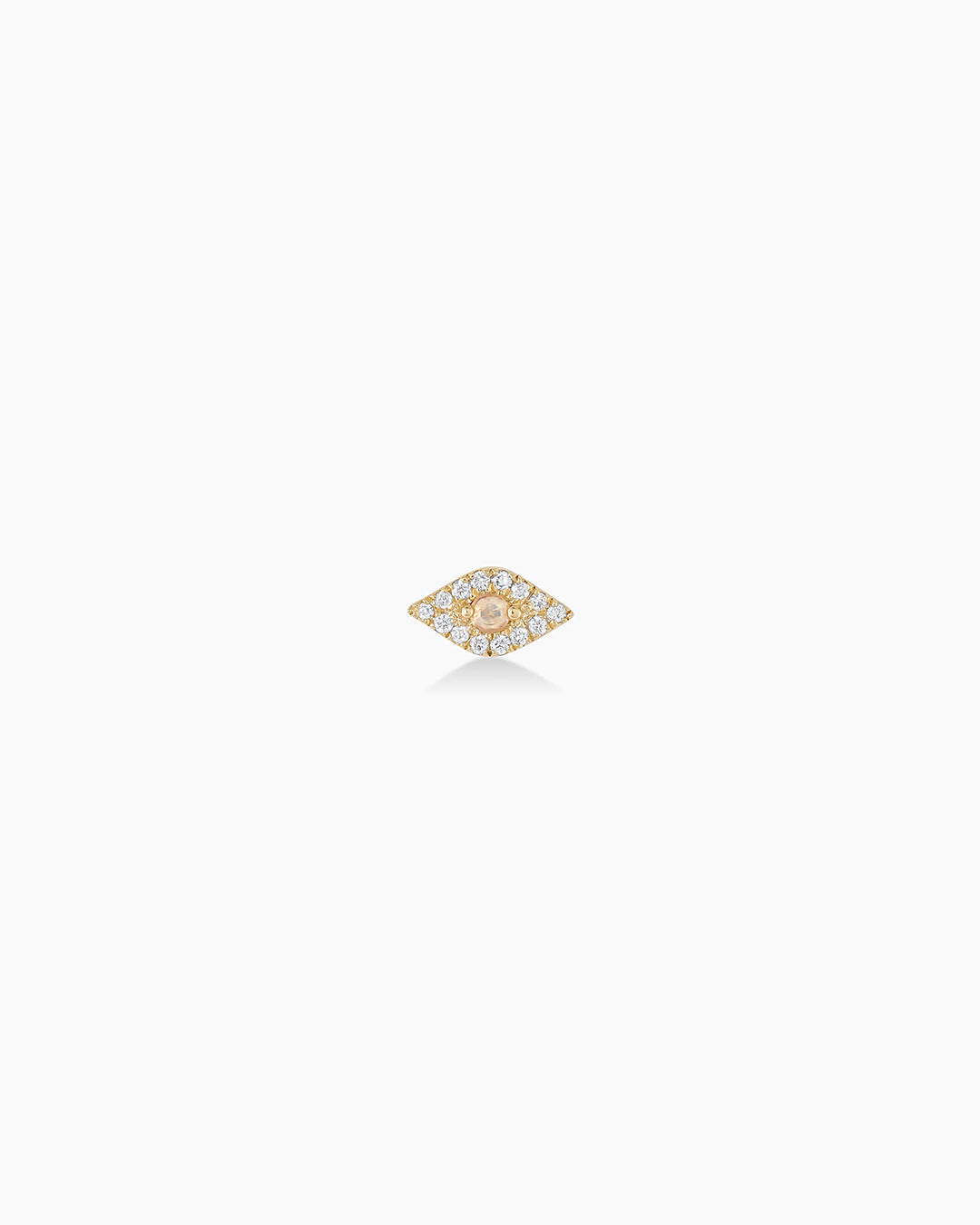14K Diamond Evil Eye Single Stud