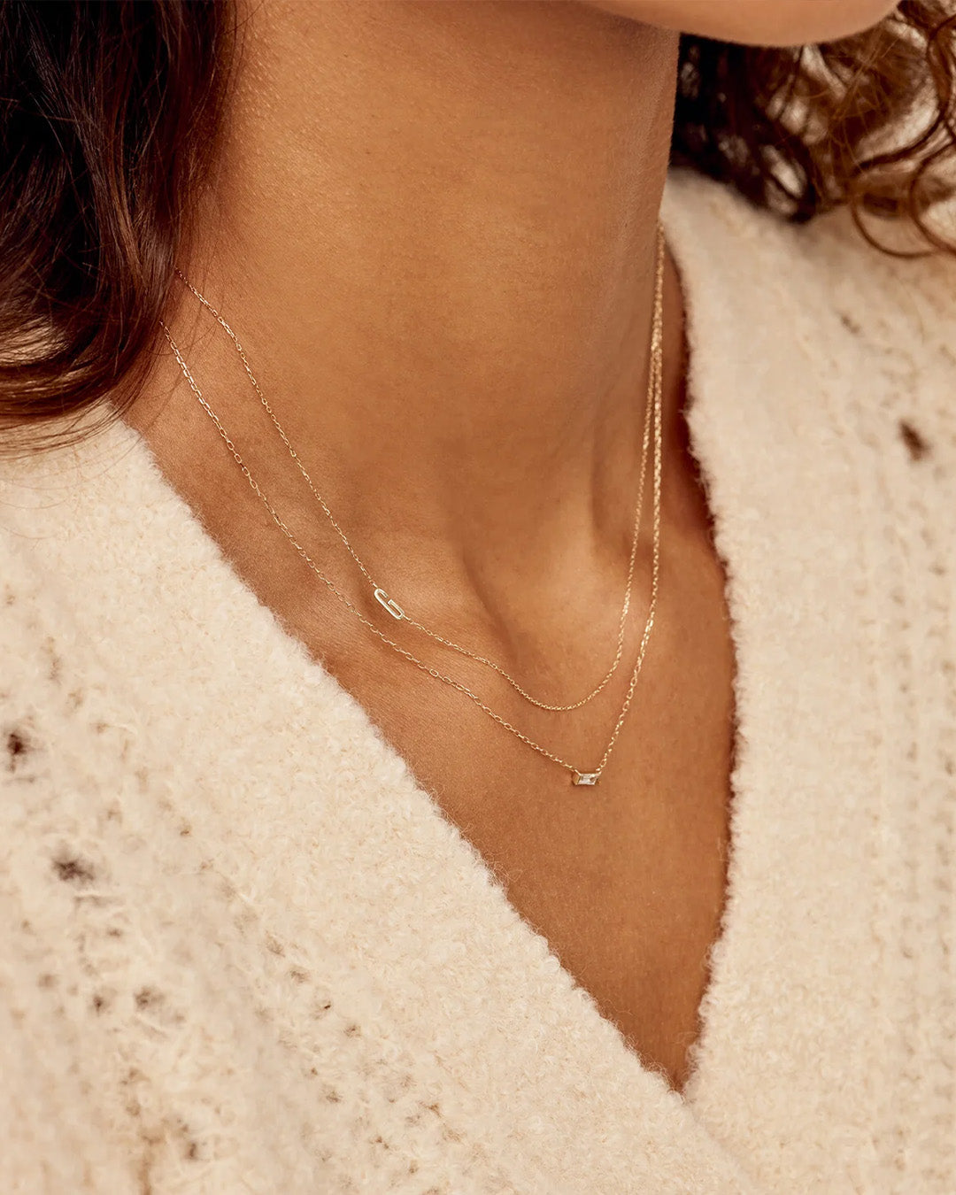 14K Gold Alphabet Necklace