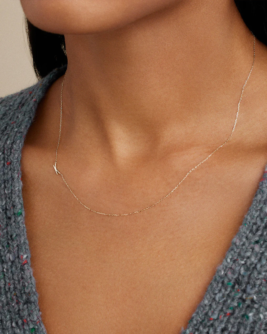 14K Gold Alphabet Necklace