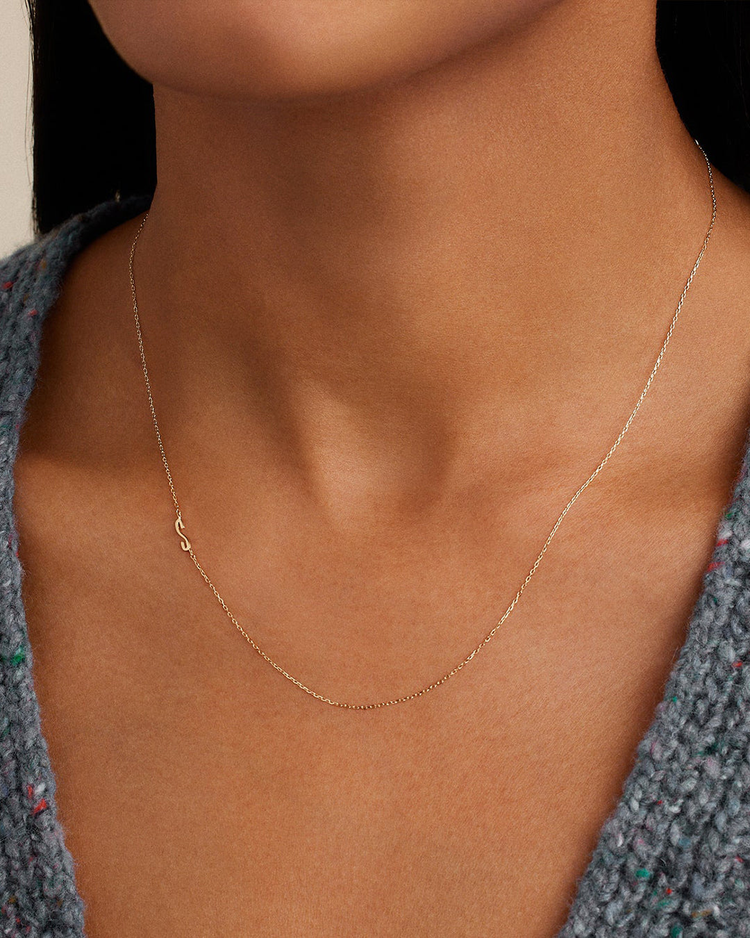 14K Gold Alphabet Necklace