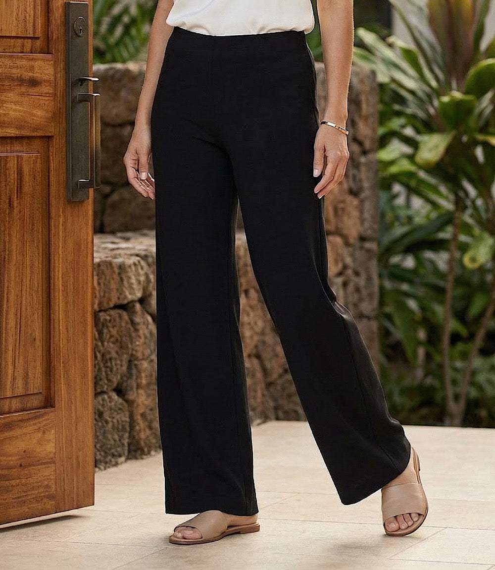 Crepe Wide Leg Pants