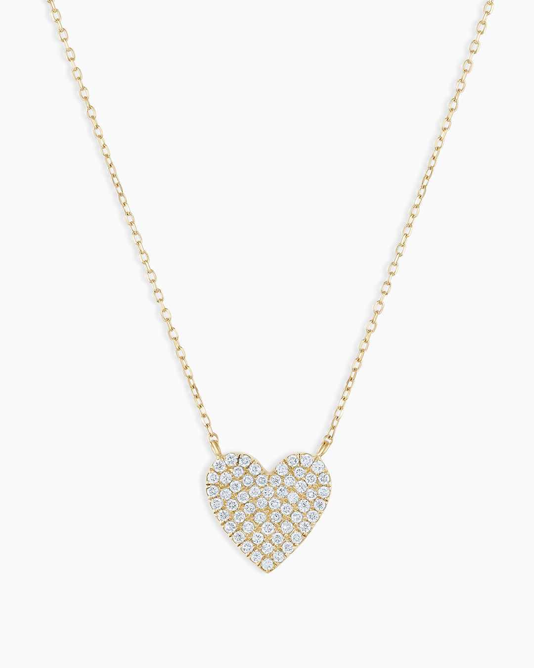 14K Diamond Pavé Heart Necklace