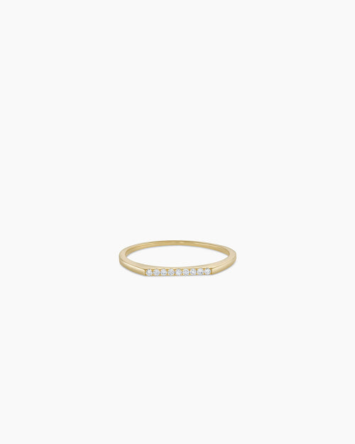 14K Diamond Bar Ring