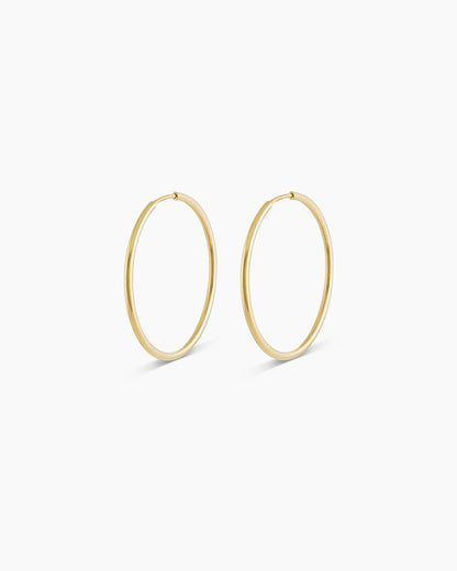 14K Gold Classic Hoops