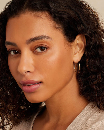 14K Gold Classic Hoops