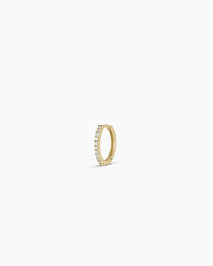 14K Diamond Pavé Single Huggie