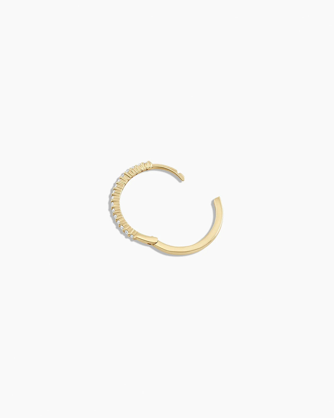 14K Diamond Pavé Single Huggie