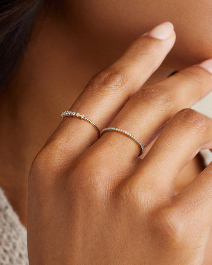 14K Diamond Bar Eternity Ring