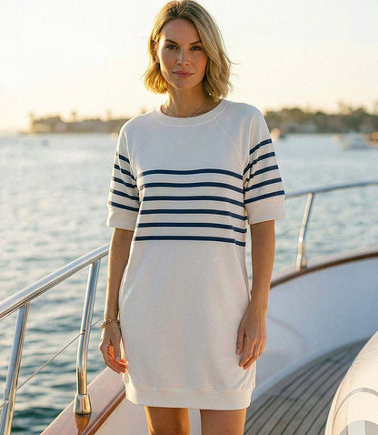 Stripe Raglan Sleeve Dress