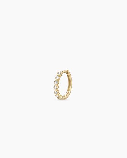 14K Classic Diamond Single Huggie