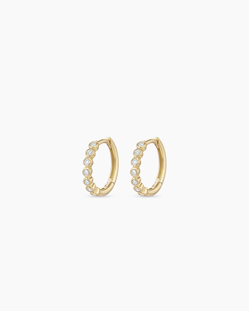 14K Classic Diamond Huggies