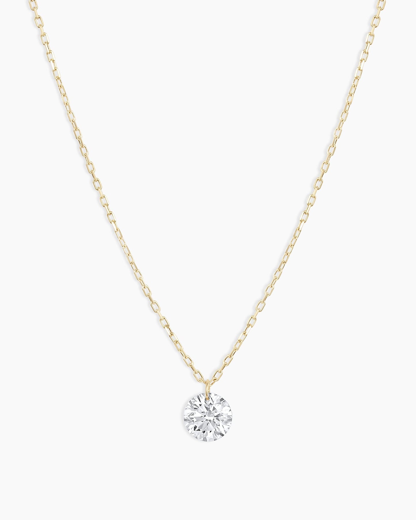 18K Floating Diamond Statement Necklace