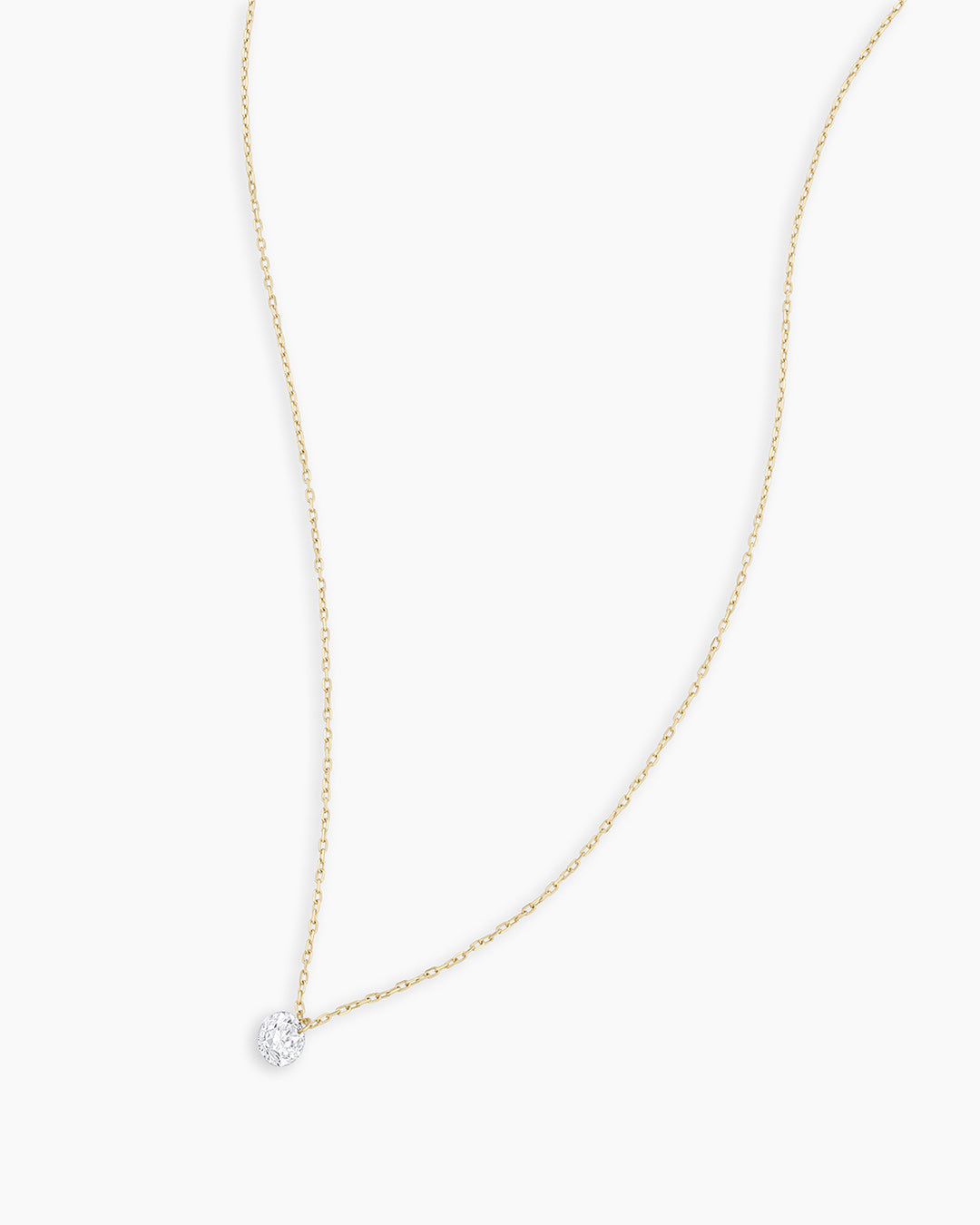 18K Floating Diamond Statement Necklace