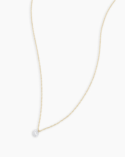 18K Floating Diamond Statement Necklace