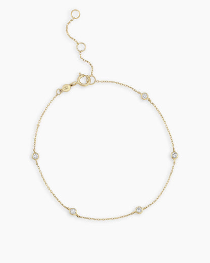 14K Classic Five Diamond Bracelet