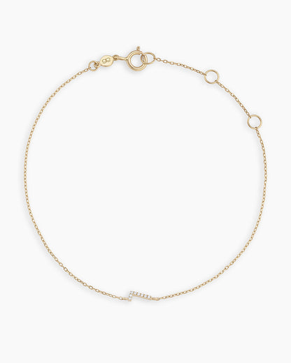 14K Diamond Pavé Alphabet Bracelet