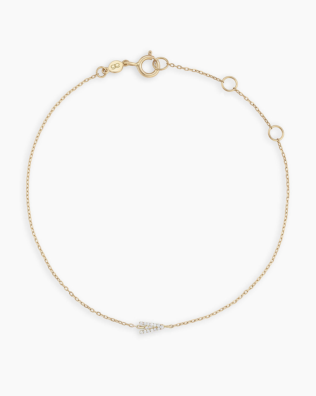 14K Diamond Pavé Alphabet Bracelet