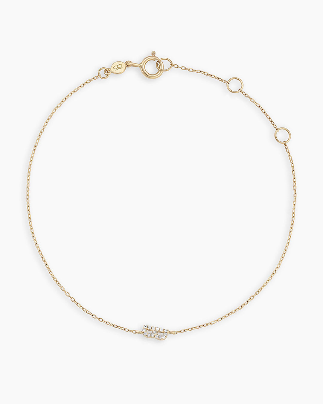 14K Diamond Pavé Alphabet Bracelet