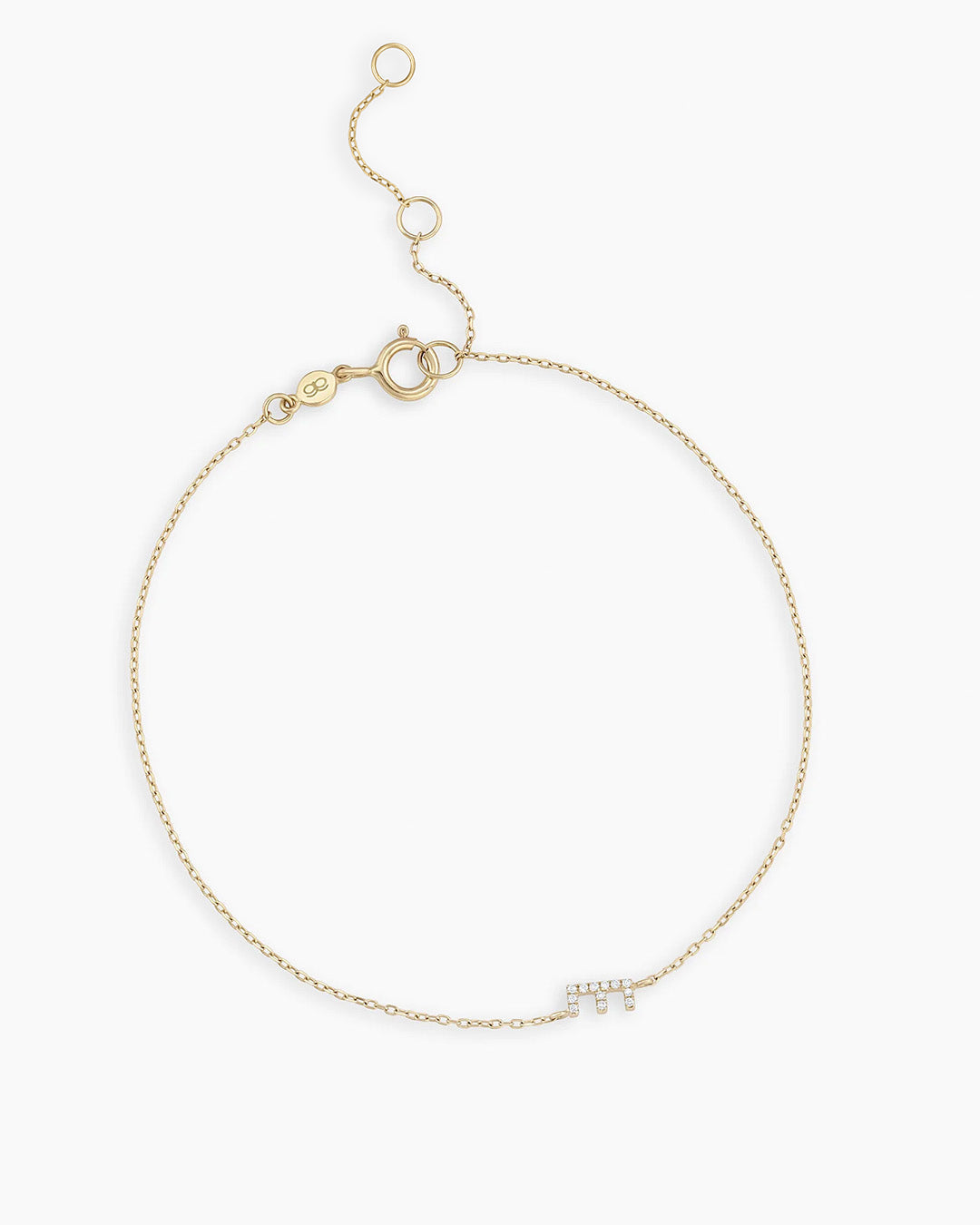 14K Diamond Pavé Alphabet Bracelet