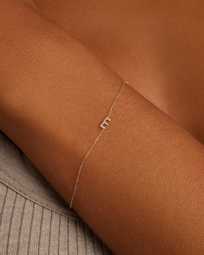 14K Diamond Pavé Alphabet Bracelet