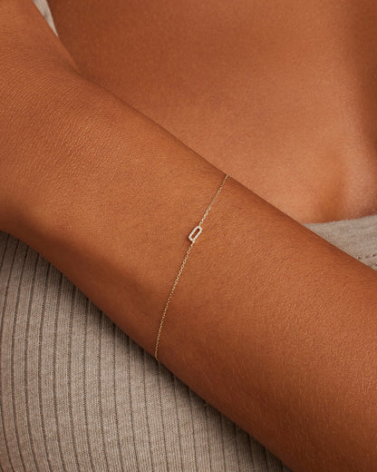 14K Diamond Pavé Alphabet Bracelet