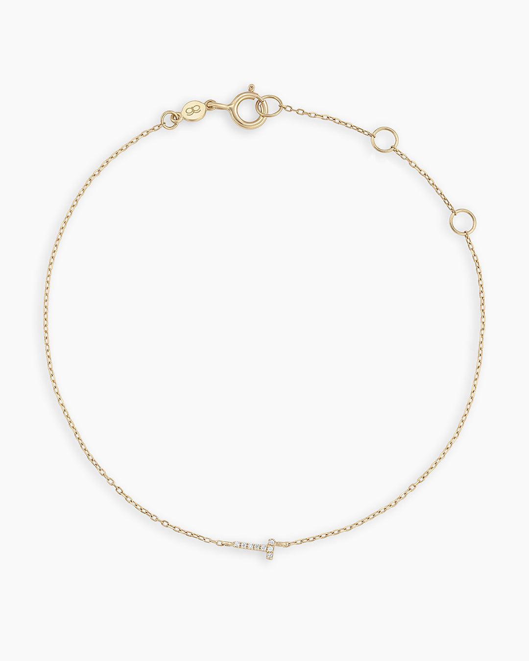 14K Diamond Pavé Alphabet Bracelet