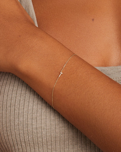 14K Diamond Pavé Alphabet Bracelet