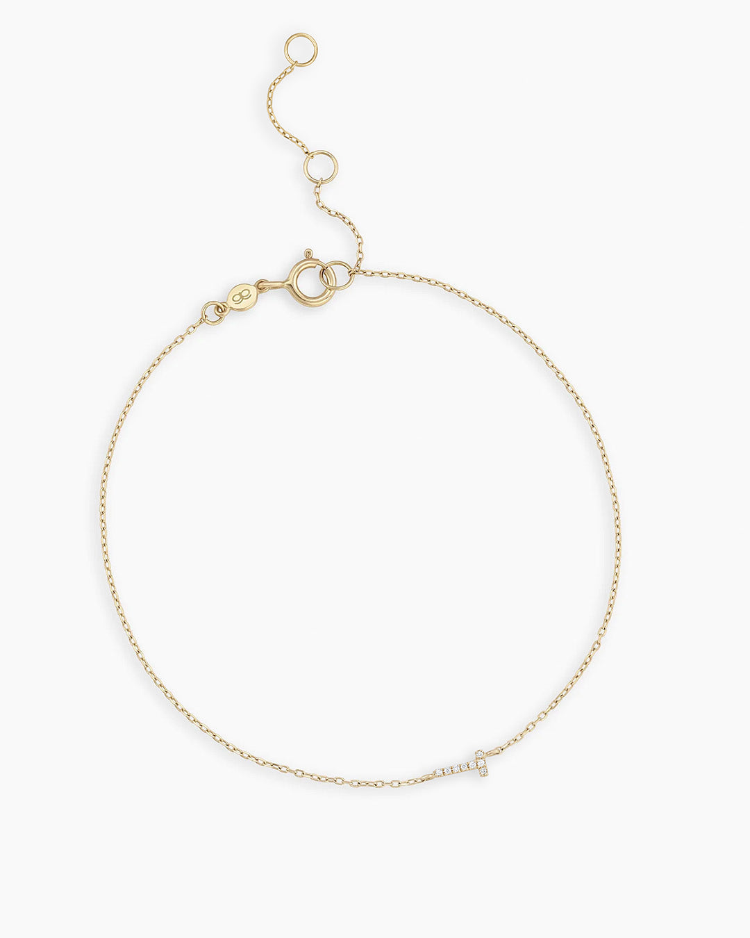 14K Diamond Pavé Alphabet Bracelet