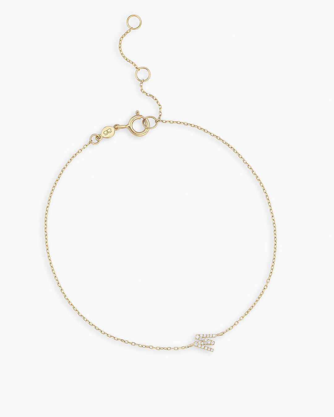 14K Diamond Pavé Alphabet Bracelet