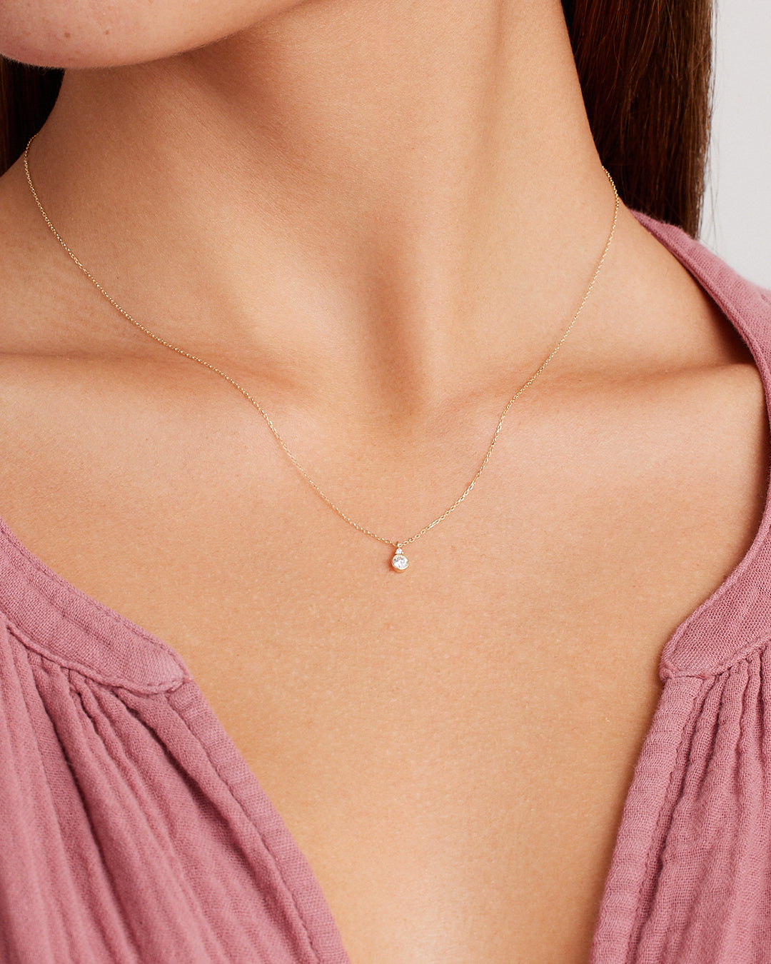 14K Gold Birthstone Necklace