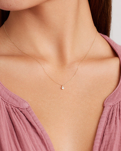 14K Gold Birthstone Necklace