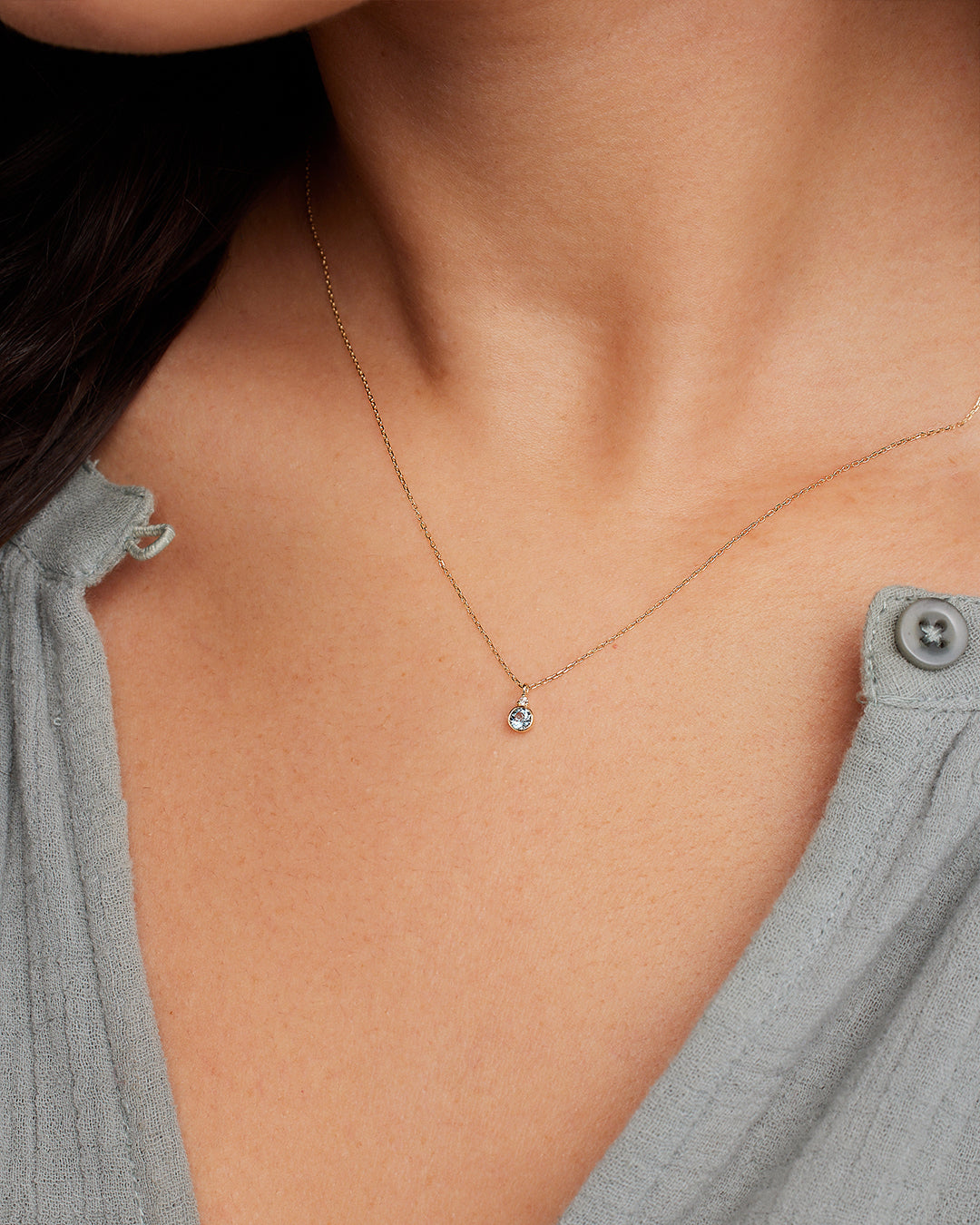 14K Gold Birthstone Necklace