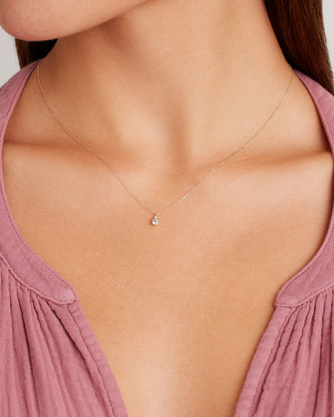 14K Gold Birthstone Necklace