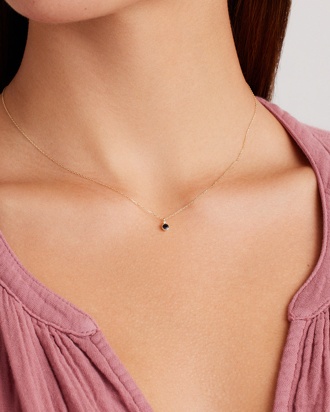 14K Gold Birthstone Necklace