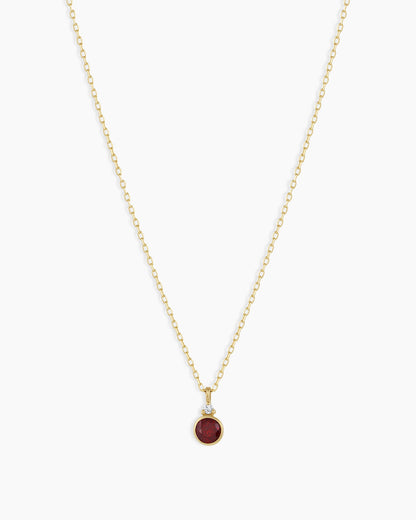 14K Gold Birthstone Necklace