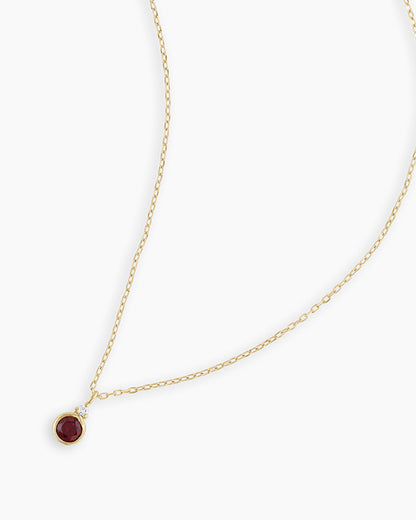 14K Gold Birthstone Necklace