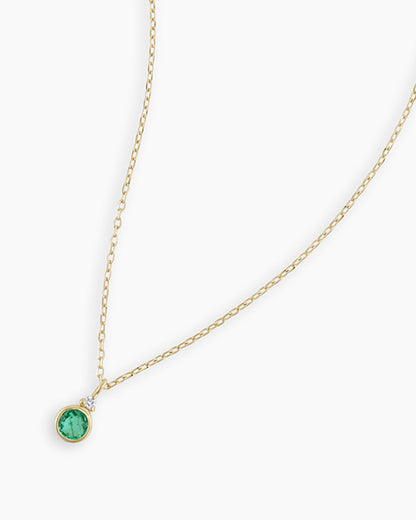 14K Gold Birthstone Necklace